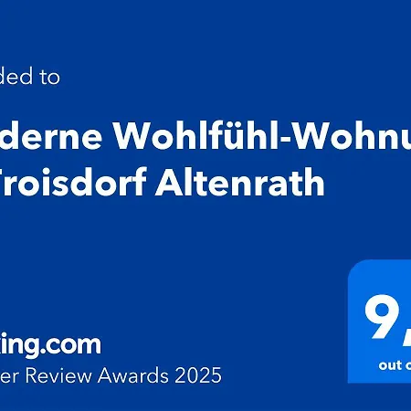 Apartmán Moderne Wohlfuehl-wohnung In Altenrath